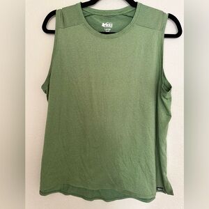 REI Co-op Green Athletic Tank Top Women’s L Sleeveless Lightweight